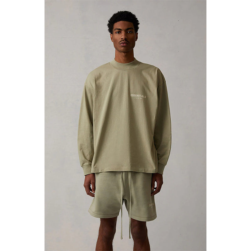SS22 Essentials LShirt (White Velvety Print L-Shirt)