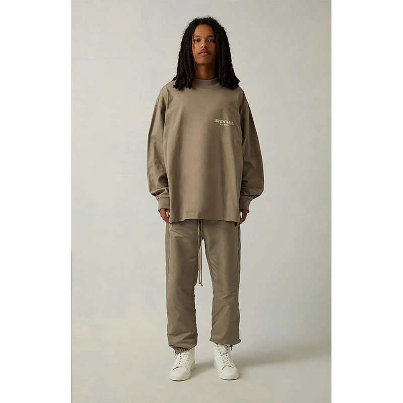 SS22 Essentials LShirt (White Velvety Print L-Shirt)
