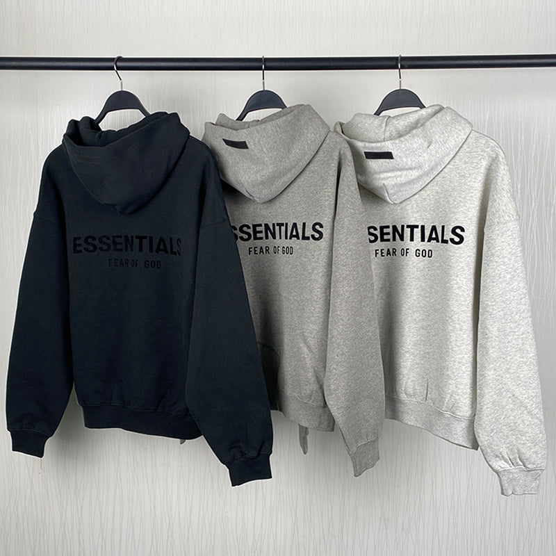 SS22 Essentials Hoodie (Black Velvety)