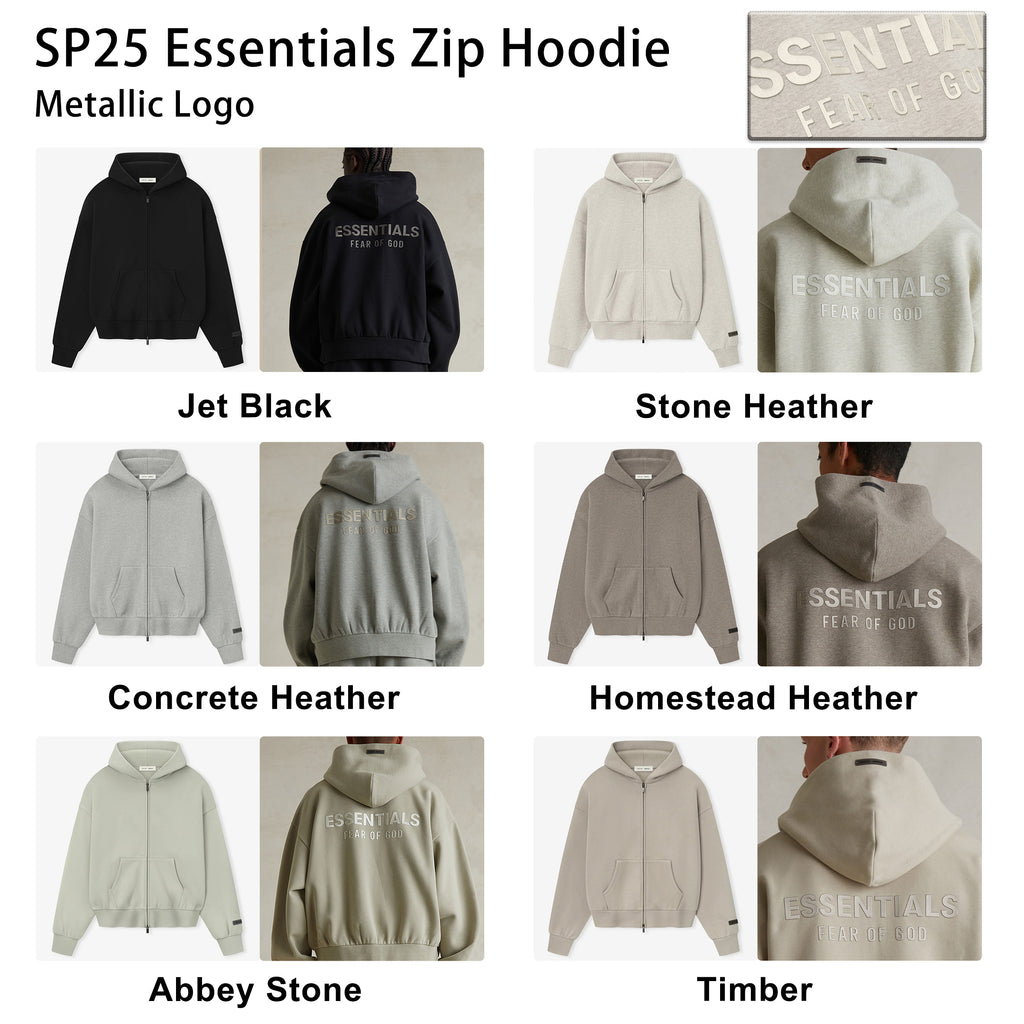 SP25 Essentials Full-Zip Hoodie (Metallic Logo)