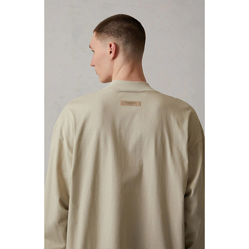 SS22 Essentials LShirt (White Velvety Print L-Shirt)