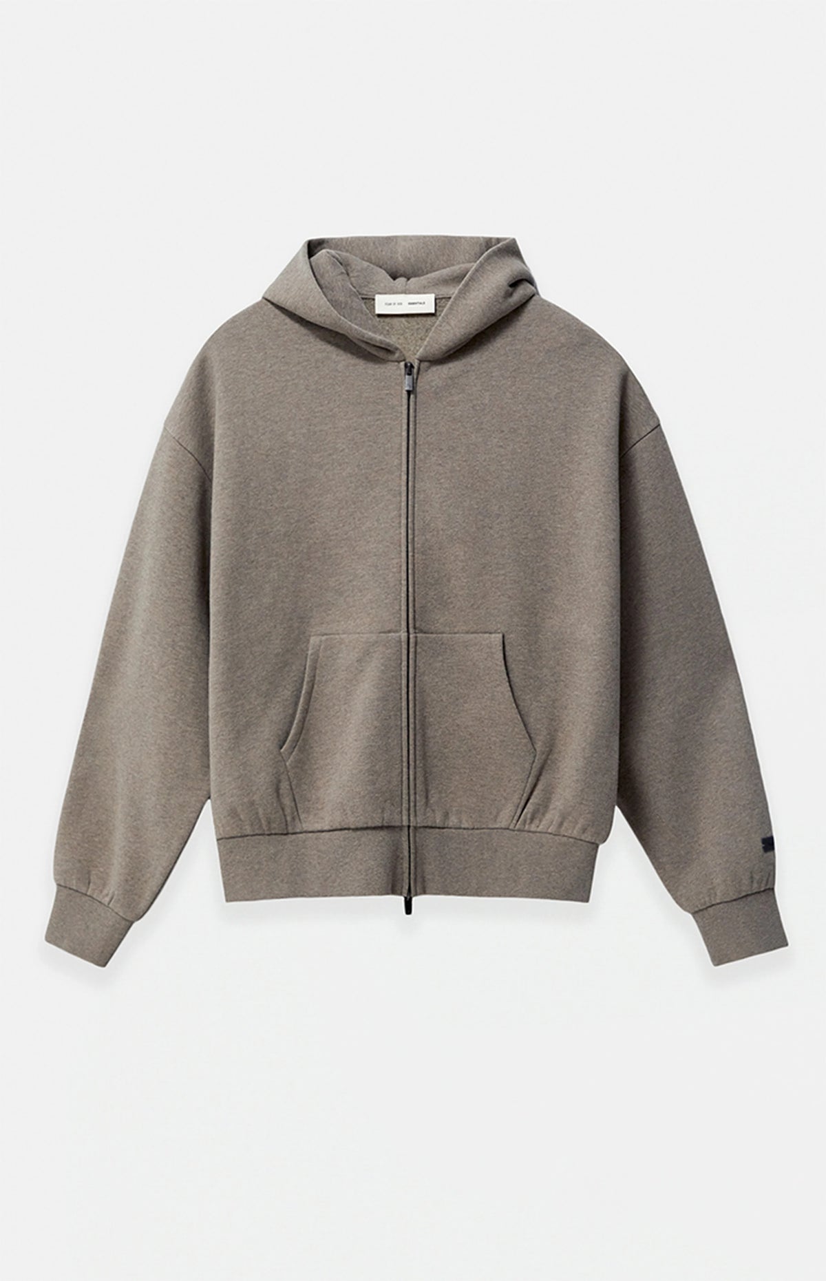 SP25 Essentials Full-Zip Hoodie (Metallic Logo) - Homestead Heather