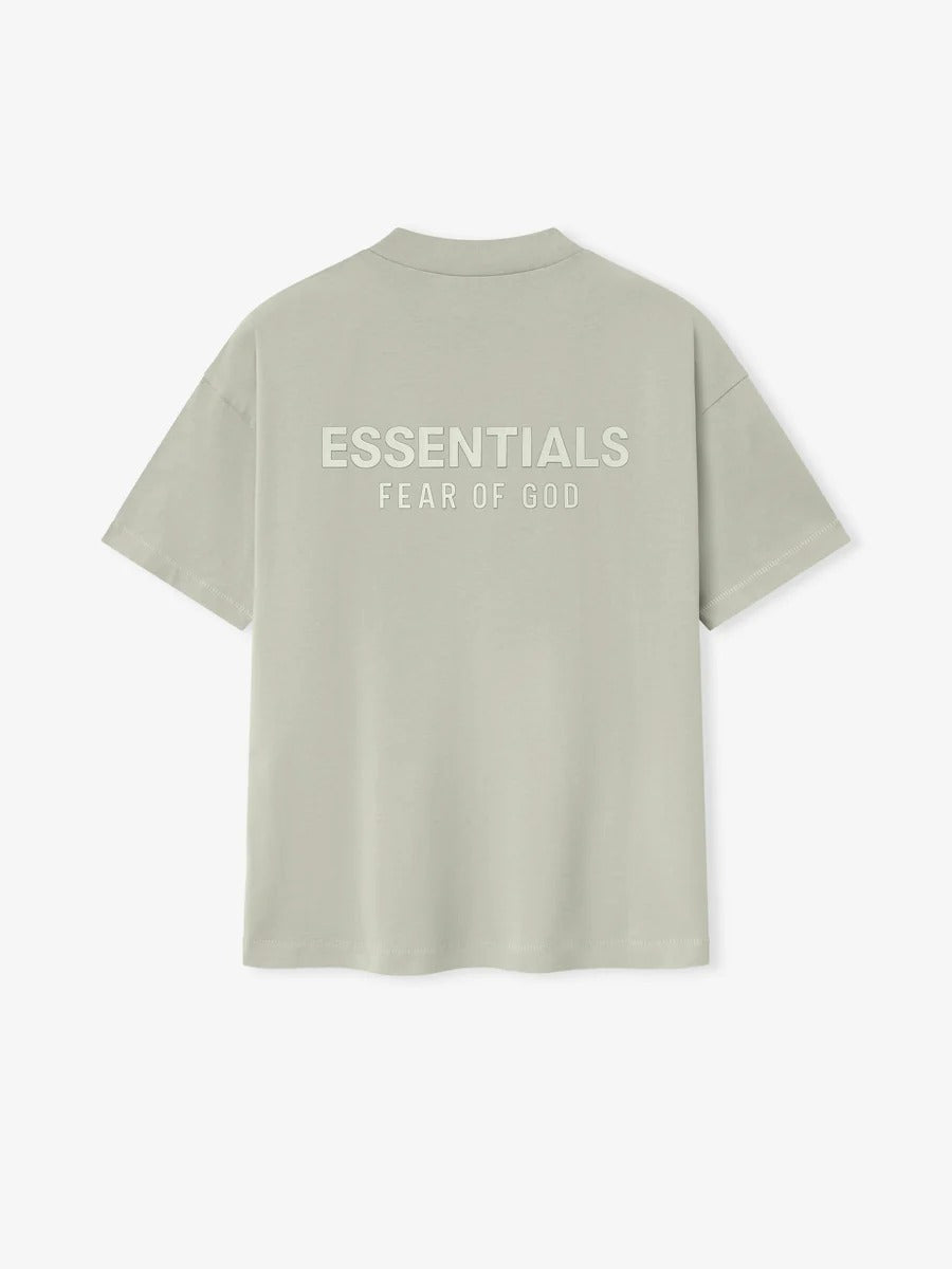 SP25 Essentials S-Shirt (Metallic Logo) - Abbey Stone