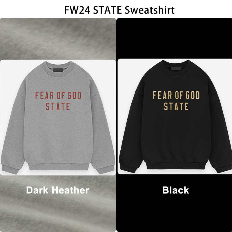 FW24 Essentials State Crewneck Sweatshirt (480GSM Fleece)