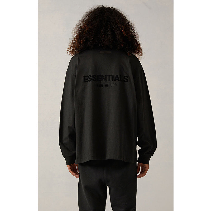 SS22 Essentials LShirt (Black Velvety Print LShirt)