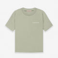 SS22 Essentials S-Shirt (White Velvety Print) - Seafoam