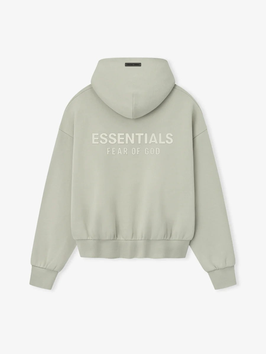SP25 Essentials Hoodie (Metallic Logo) - Abbey Stone