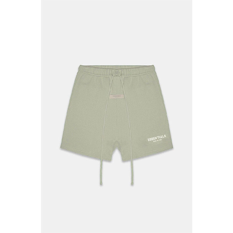 SS22 Essentials Shorts (White Velvety Print) - Seafoam