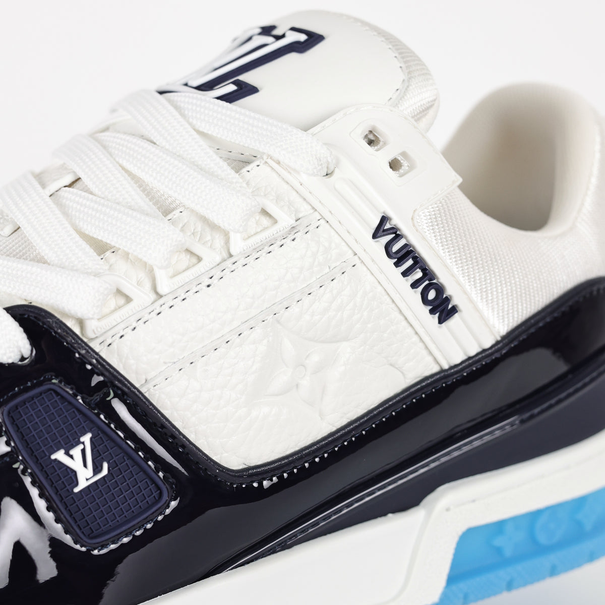 סניקרס Trainer Louis Vuitton — לבן, כחול כהה ותכלת — 2