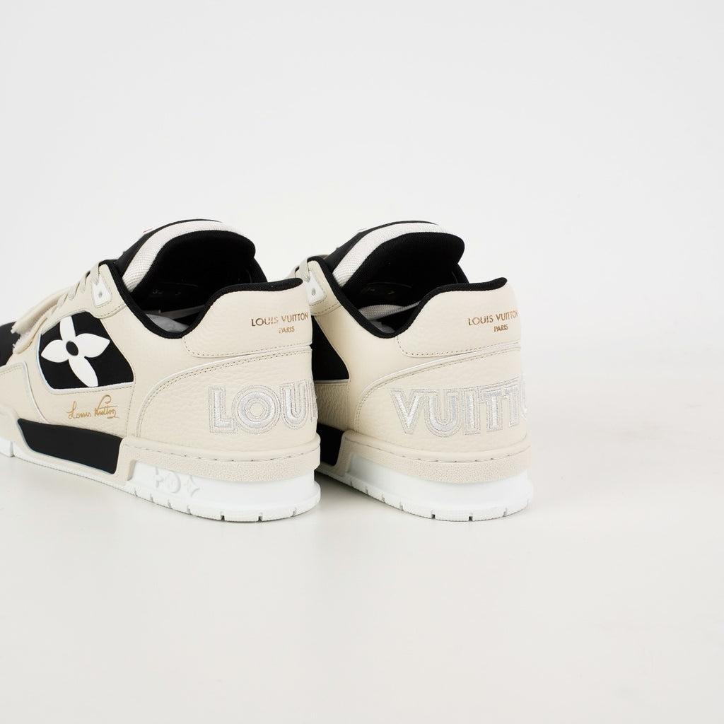 סניקרס Skate בדוגמת פרח Louis Vuitton — שחור ולבן — 3