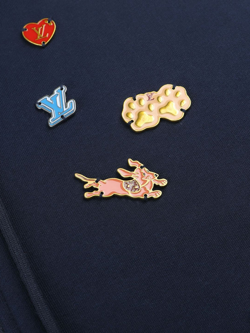 ג׳קט קפוצ׳ון עם רוכסן ומונוגרמה Louis Vuitton — כחול כהה — 2