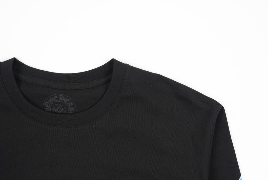 חולצה ארוכה עם הדפס תכלת Chrome Hearts — שחור — 2