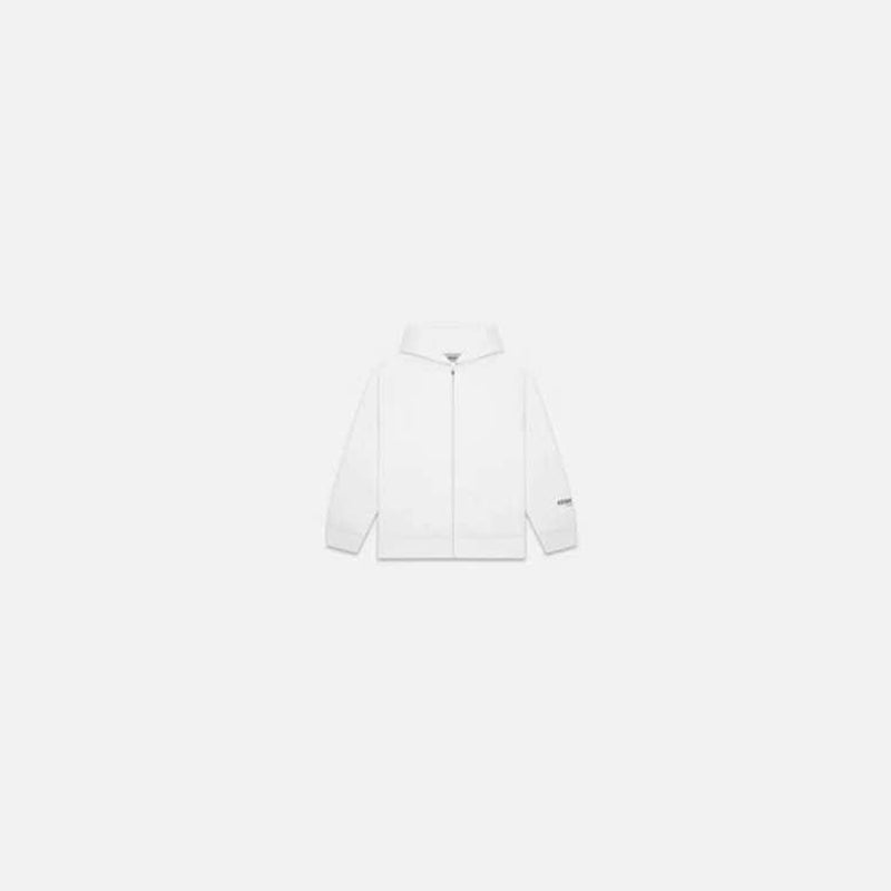 SS20 Essentials Full Zip Fleece Jacket - White