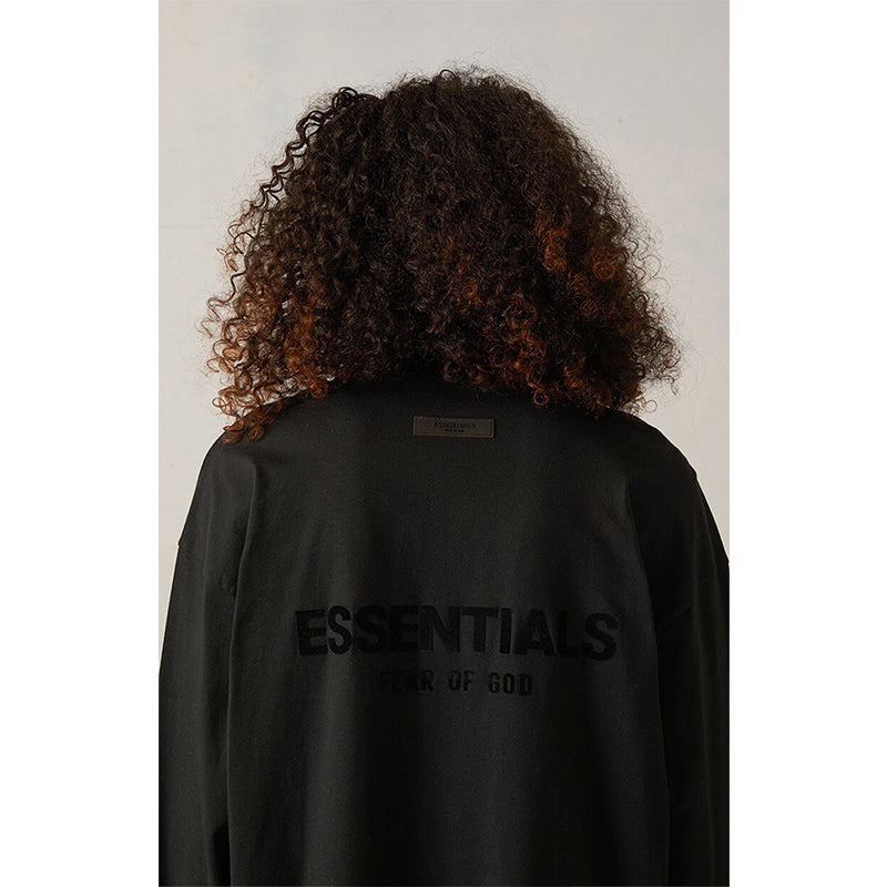 SS22 Essentials LShirt (Black Velvety Print LShirt)