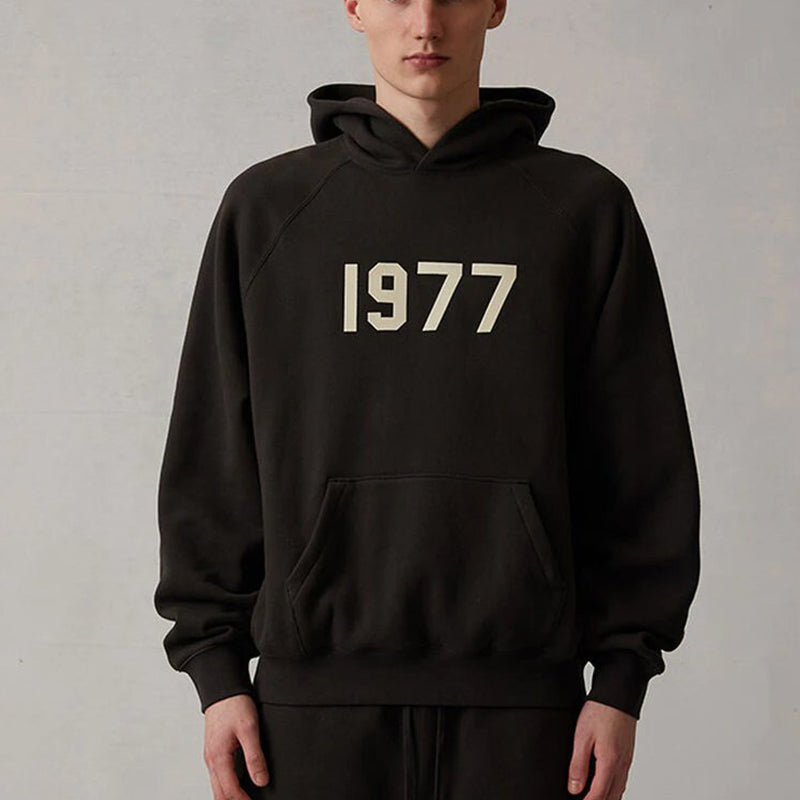 SS22 1977 Collection Essentials Hoodie (1977Velvety) - Iron