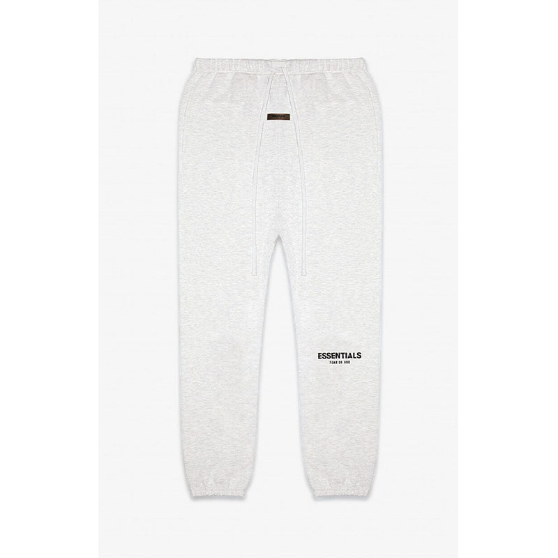 SS22 Essentials Sweatpants (Black Velvety Print) - Light Oatmeal