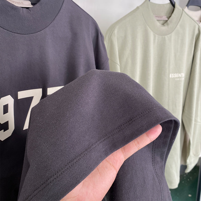 SS22 Essentials LShirt (White Velvety Print L-Shirt)