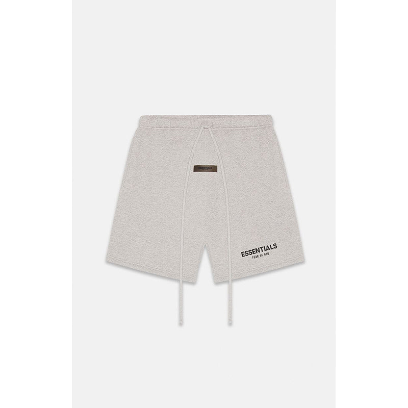 SS22 Essentials Shorts (Black Velvety Print) - Dark Oatmeal