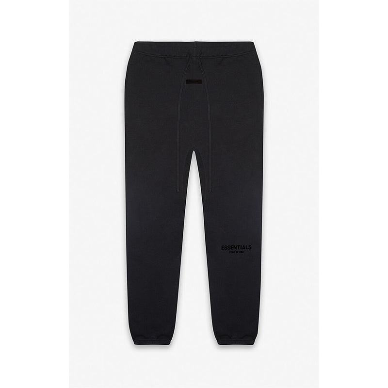 SS22 Essentials Sweatpants (Black Velvety Print) - Black