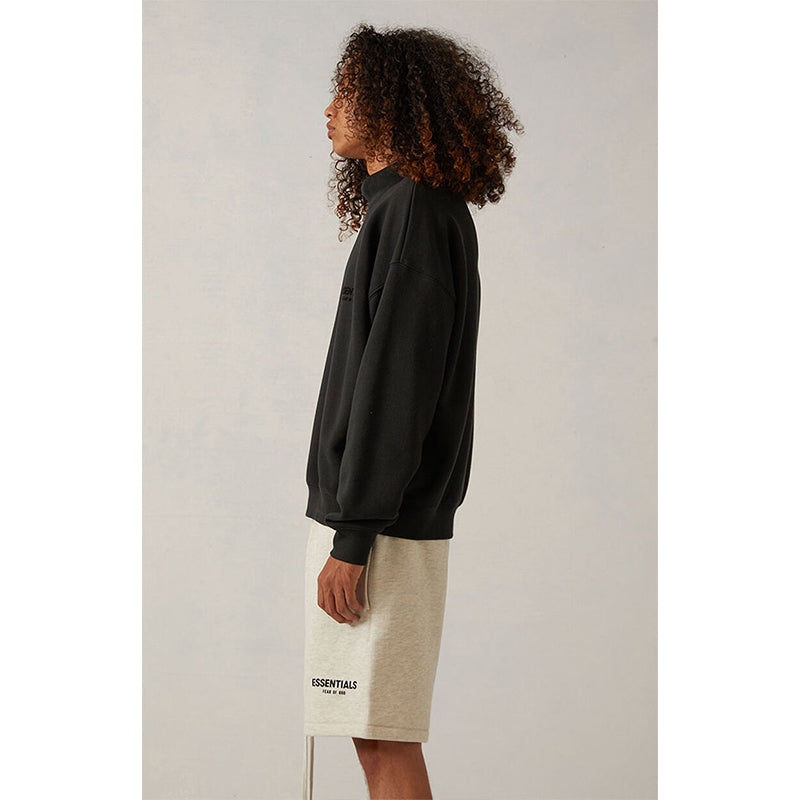 SS22 Essentials Crewneck Sweatshirt (Black Velvety Print)