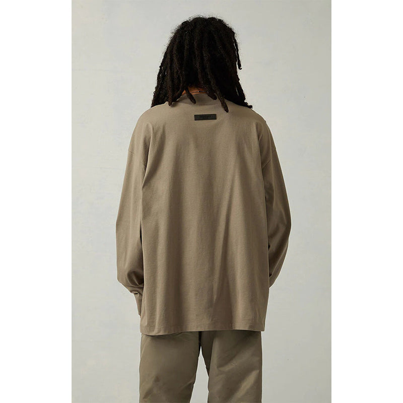 SS22 Essentials LShirt (White Velvety Print L-Shirt)