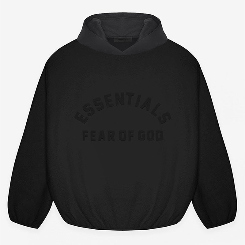 SU24 Essentials Nylon Fleece Hoodie - Jet Black