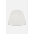 SS22 Essentials Crewneck Sweatshirt (Black Velvety Print) - Light Oatmeal