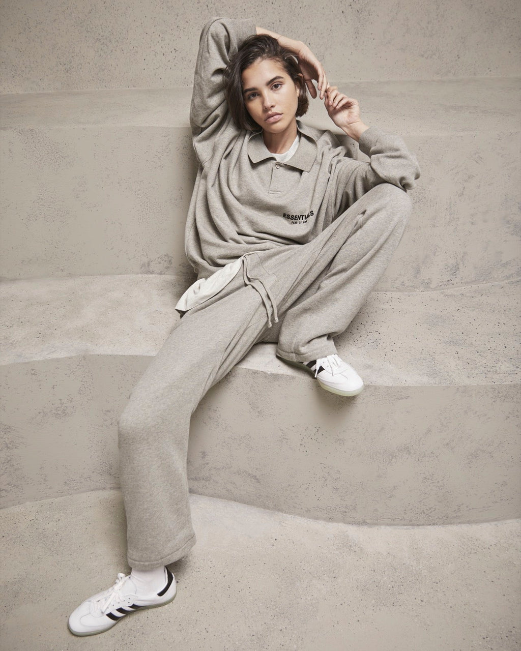 SS22 Essentials Relaxed Sweatpants (Black Velvety Print)