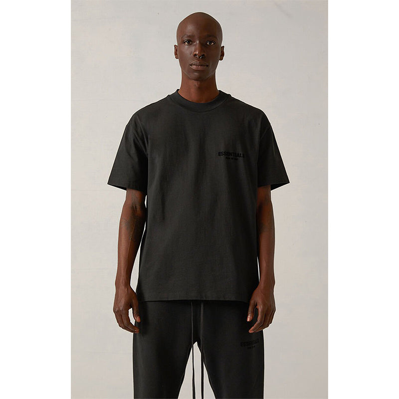 SS22 Essentials S-Shirt (Black Velvety Print)