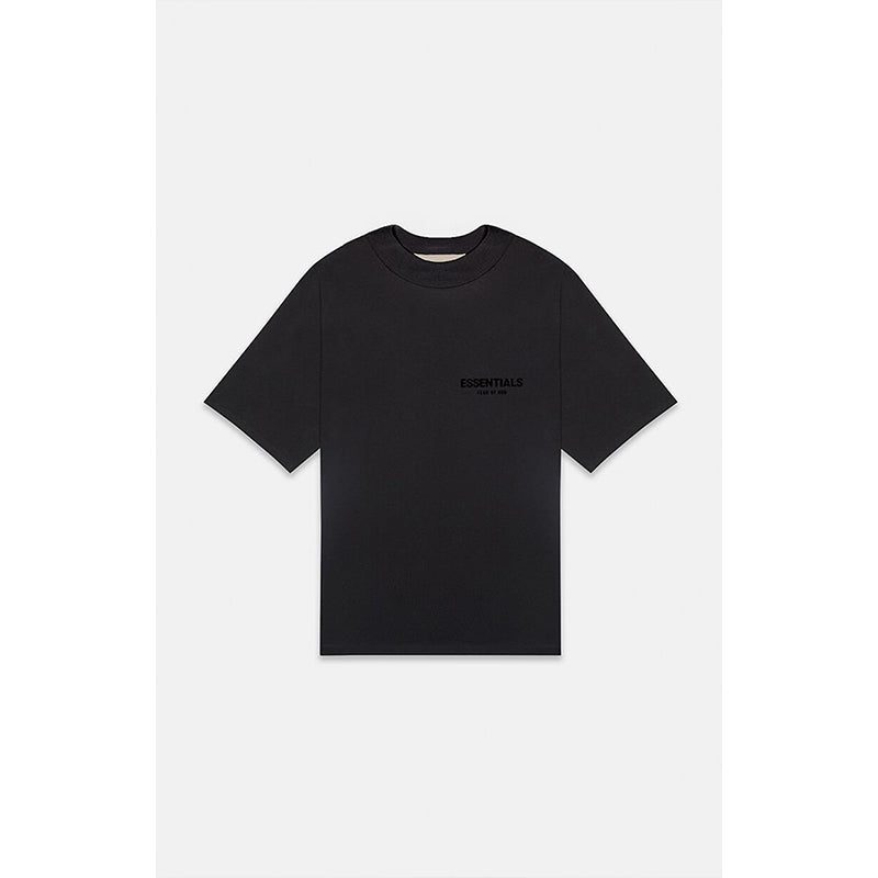 SS22 Essentials S-Shirt (Black Velvety Print) - Black