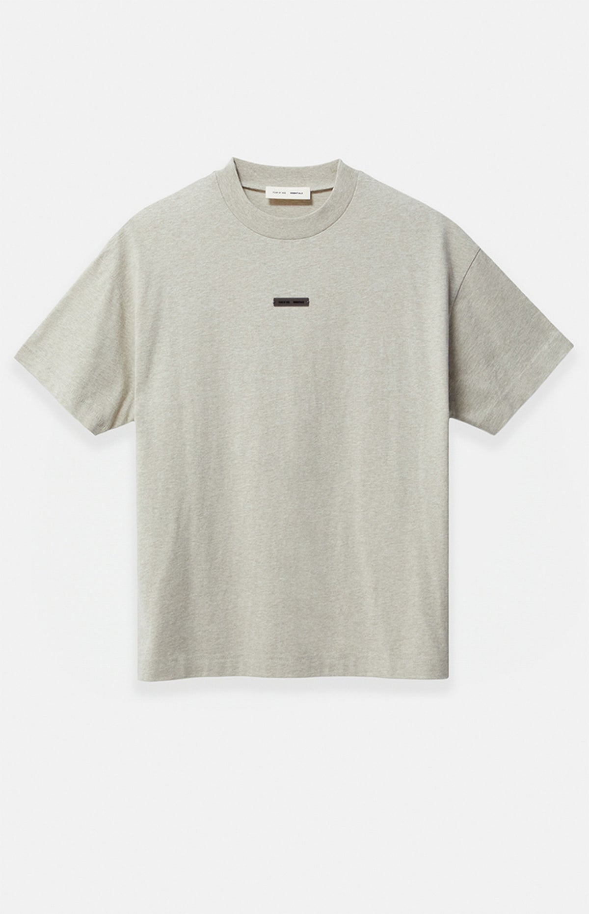 SP25 Essentials S-Shirt (Metallic Logo) - Heather Stone