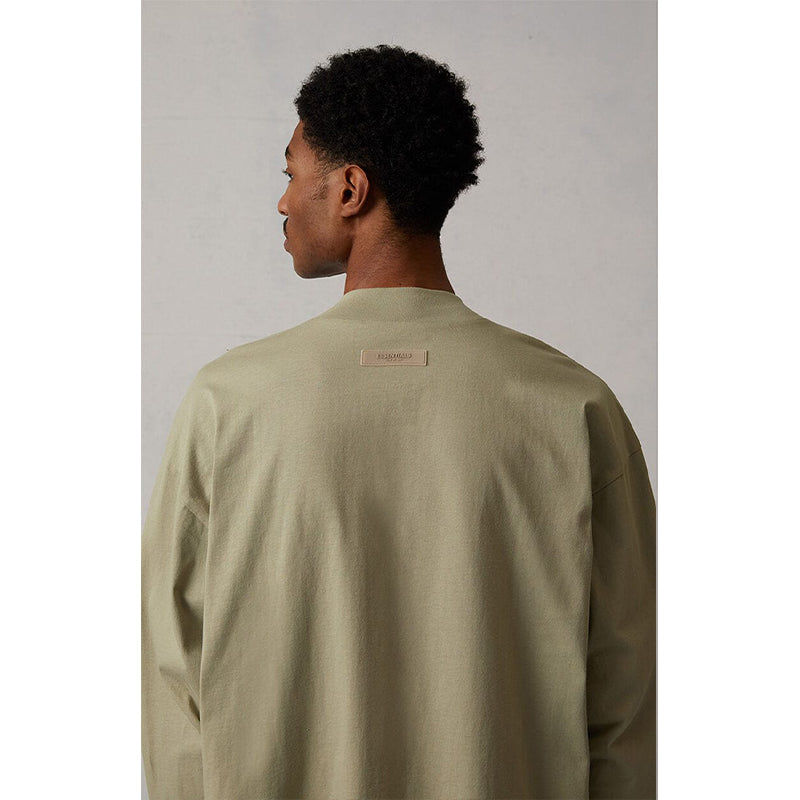 SS22 Essentials LShirt (White Velvety Print L-Shirt)