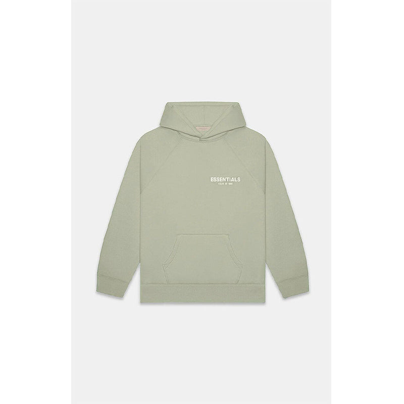 SS22 Essentials Hoodie (White Velvety) - Seafoam