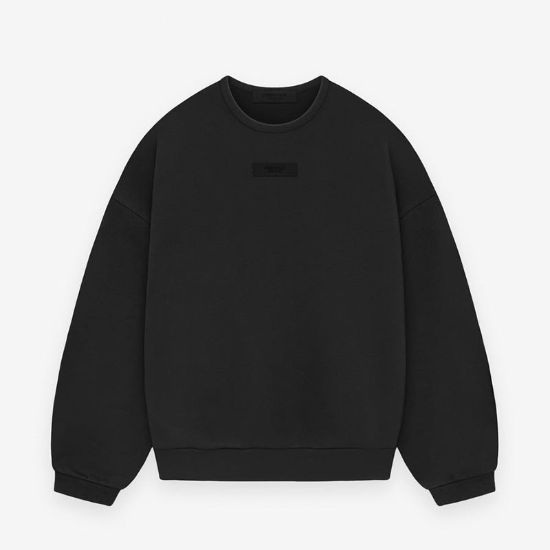 SS24 Essentials Crewneck Sweatshirt - Jet Black
