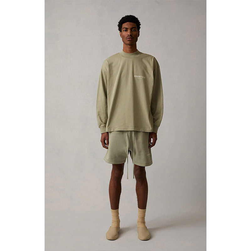 SS22 Essentials LShirt (White Velvety Print L-Shirt)