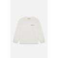 SS22 Essentials LShirt (Black Velvety Print LShirt) - Light Oatmeal