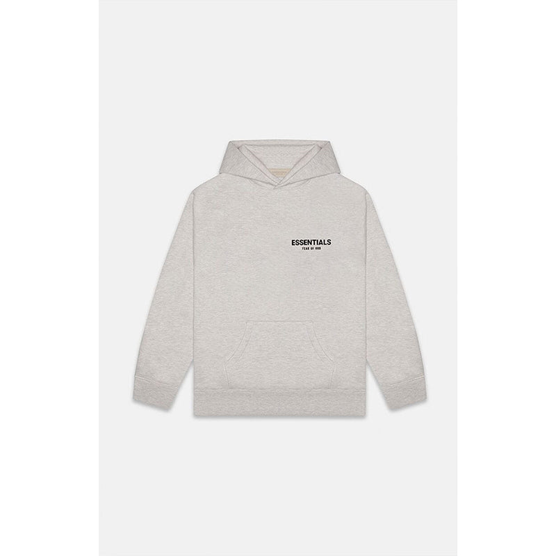 SS22 Essentials Hoodie (Black Velvety) - Dark Oatmeal