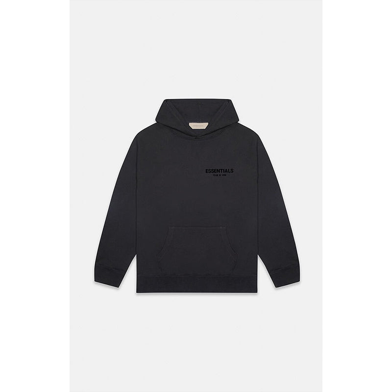 SS22 Essentials Hoodie (Black Velvety) - Black