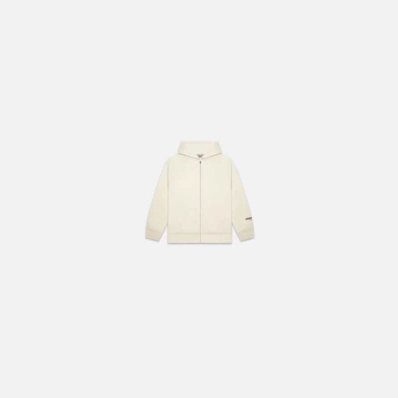 SS20 Essentials Full Zip Fleece Jacket - Cream