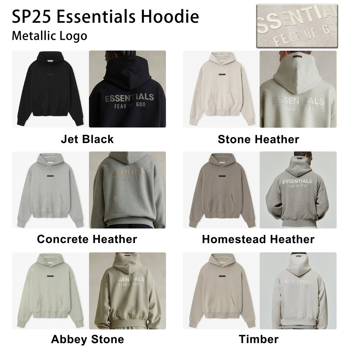 SP25 Essentials Hoodie (Metallic Logo)