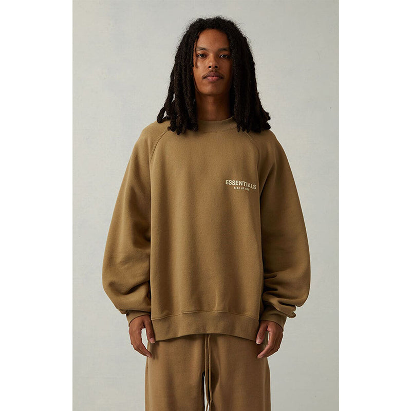 SS22 Essentials Crewneck Sweatshirt (White Velvety Print)