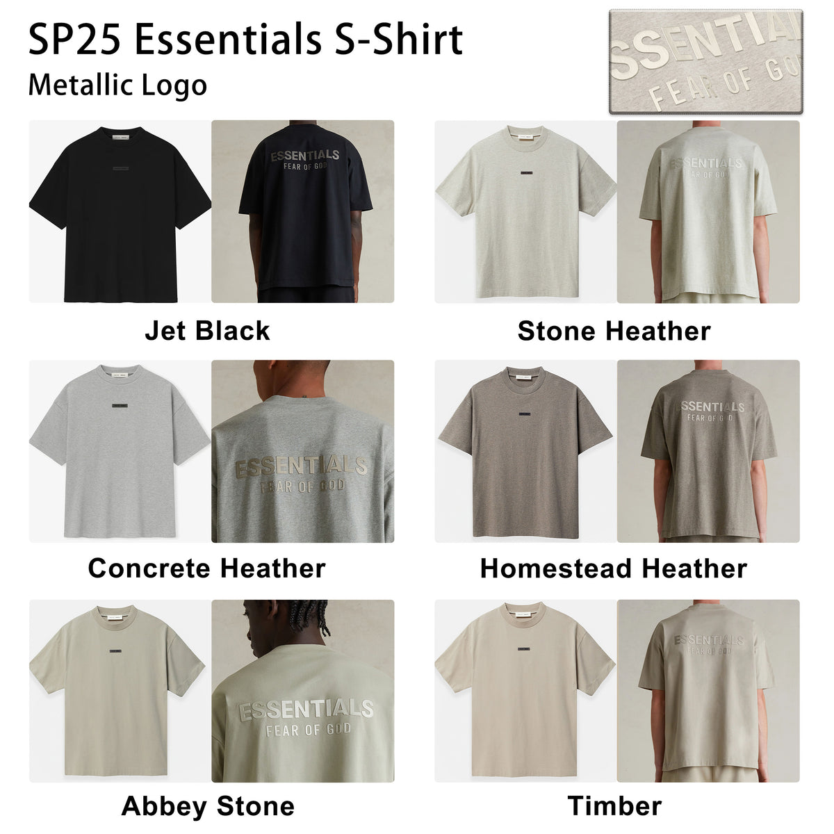 SP25 Essentials S-Shirt (Metallic Logo)