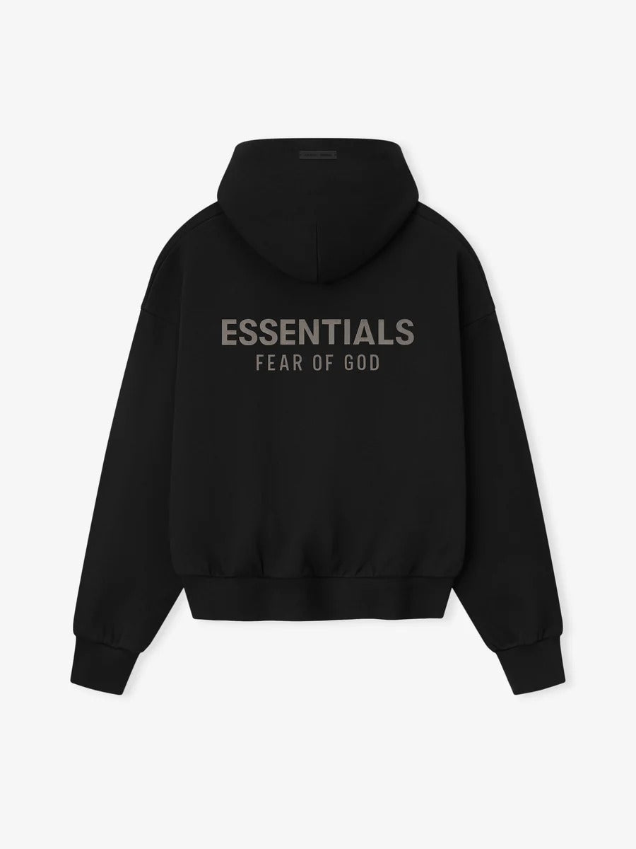 SP25 Essentials Hoodie (Metallic Logo) - JetBlack