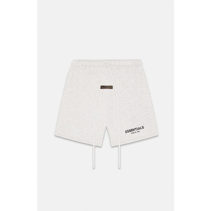 SS22 Essentials Shorts (Black Velvety Print) - Light Oatmeal