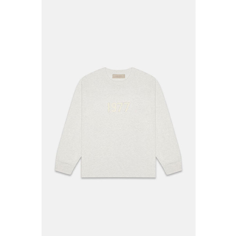 SS22 1977 collection Essentials Crewneck Sweatshirt (1977 Velvety Print) - Light Oatmeal