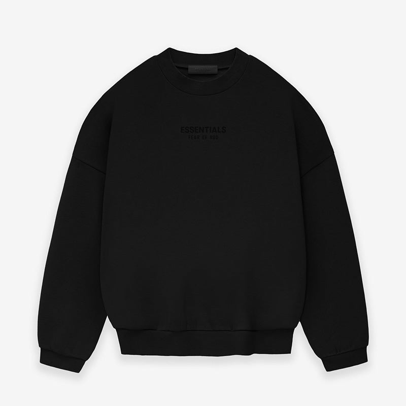 FW23 Cloud Collection Essentials Crewneck - Jet Black