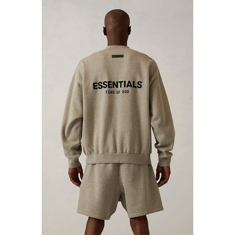 SS22 Essentials Crewneck Sweatshirt (Black Velvety Print)