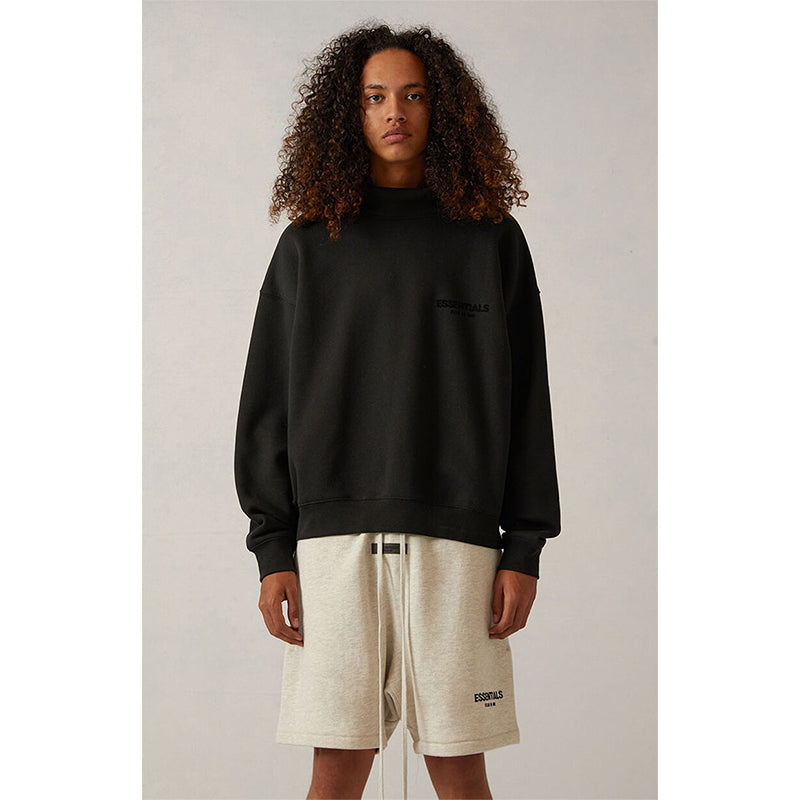 SS22 Essentials Crewneck Sweatshirt (Black Velvety Print)