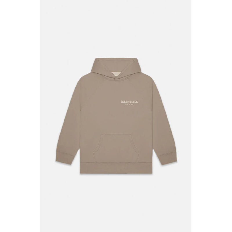 SS22 Essentials Hoodie (White Velvety) - Desert Taupe