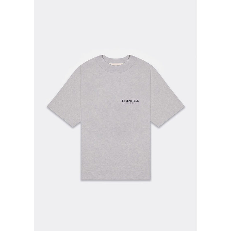 SS22 Essentials S-Shirt (Black Velvety Print) - Dark Oatmeal